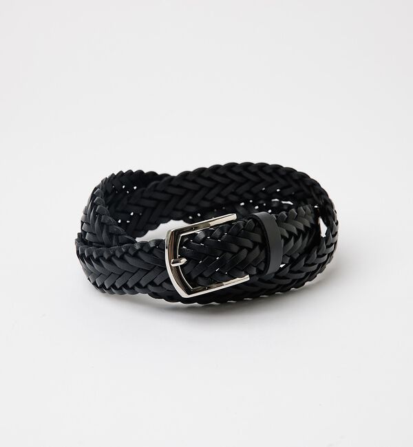 ABAHOUSE「Puntale Leather Plain Belt / ウエスタンベルト/プン」|ベルト|ブラック