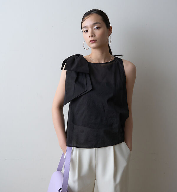 Rouge vif「【一部店舗限定】ショルダービッグリボンブラウス」|シャツ・ブラウス|