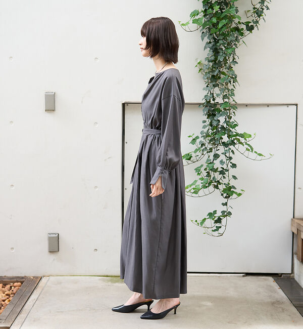 Rouge vif「ヴィンテージキュプラウエストマークワンピース」|ワンピース|