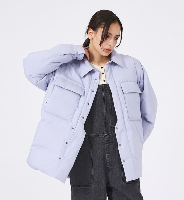 Rouge vif「【KWD/ケーダブルディー】ライトダウンシャツジャケット/ LIGHT DOWN」|ダウン|ラベンダー