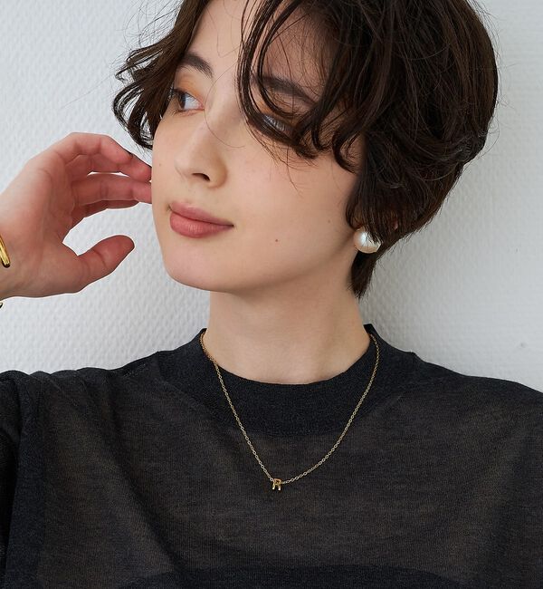 Rouge vif「【PETIT MOMENTS/プティ・モーメント】「R」イニシャルモチーフネック」|ネックレス|