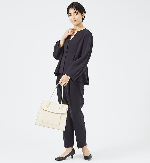 LOWELL things「【VERY掲載】Cuddly/レザーオープントート(L) 24SS」|トートバッグ|