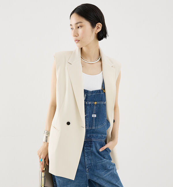 The Store by C' 「【COCUCA】ダブルベスト」|ダウンベスト・ベスト|ベージュ