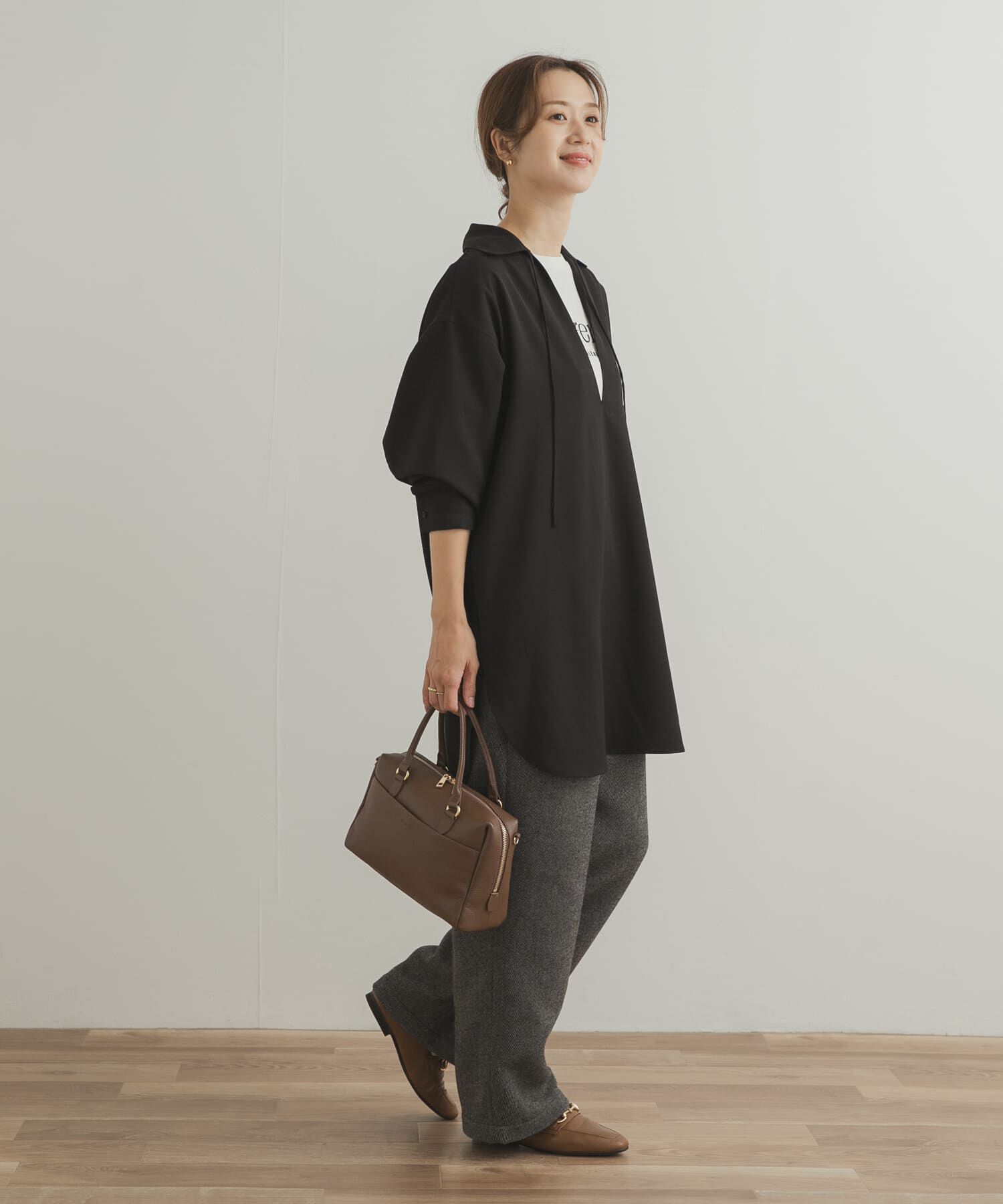URBAN RESEARCH DOORS「スキッパーチュニックシャツ」|シャツ・ブラウス|