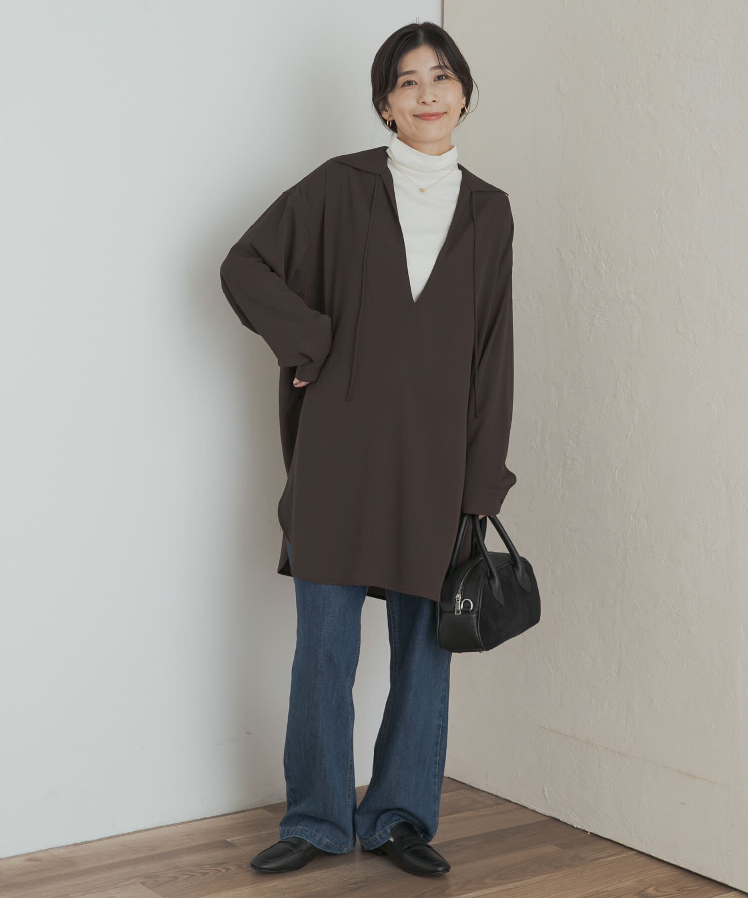 URBAN RESEARCH DOORS「スキッパーチュニックシャツ」|シャツ・ブラウス|
