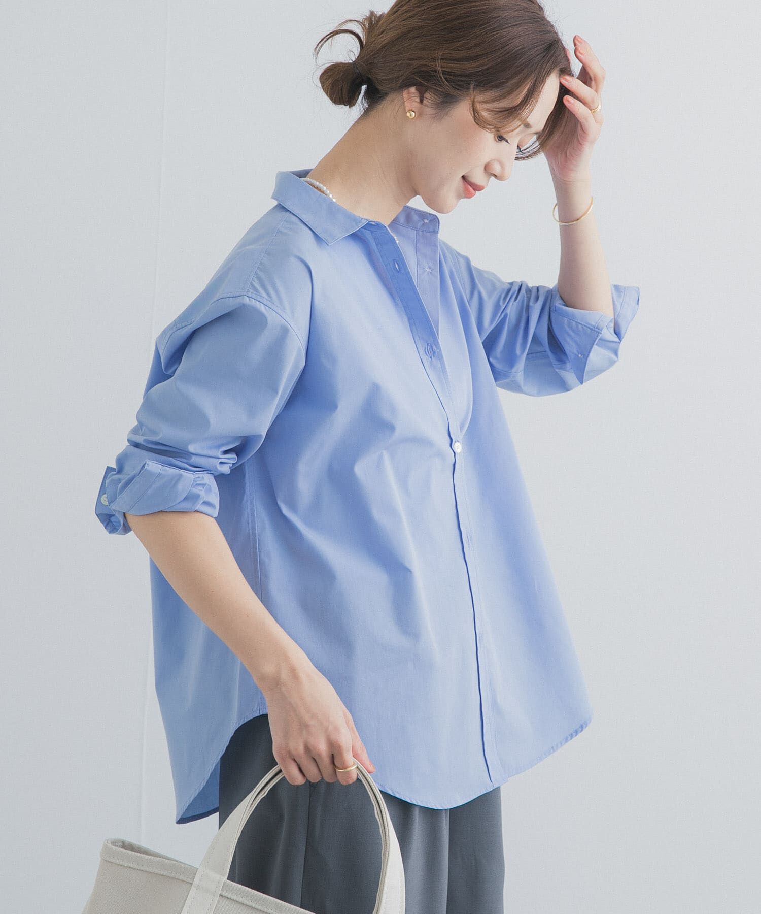 URBAN RESEARCH DOORS「『UR TECH』レギュラーカラーオーバーシャツ」|シャツ・ブラウス|