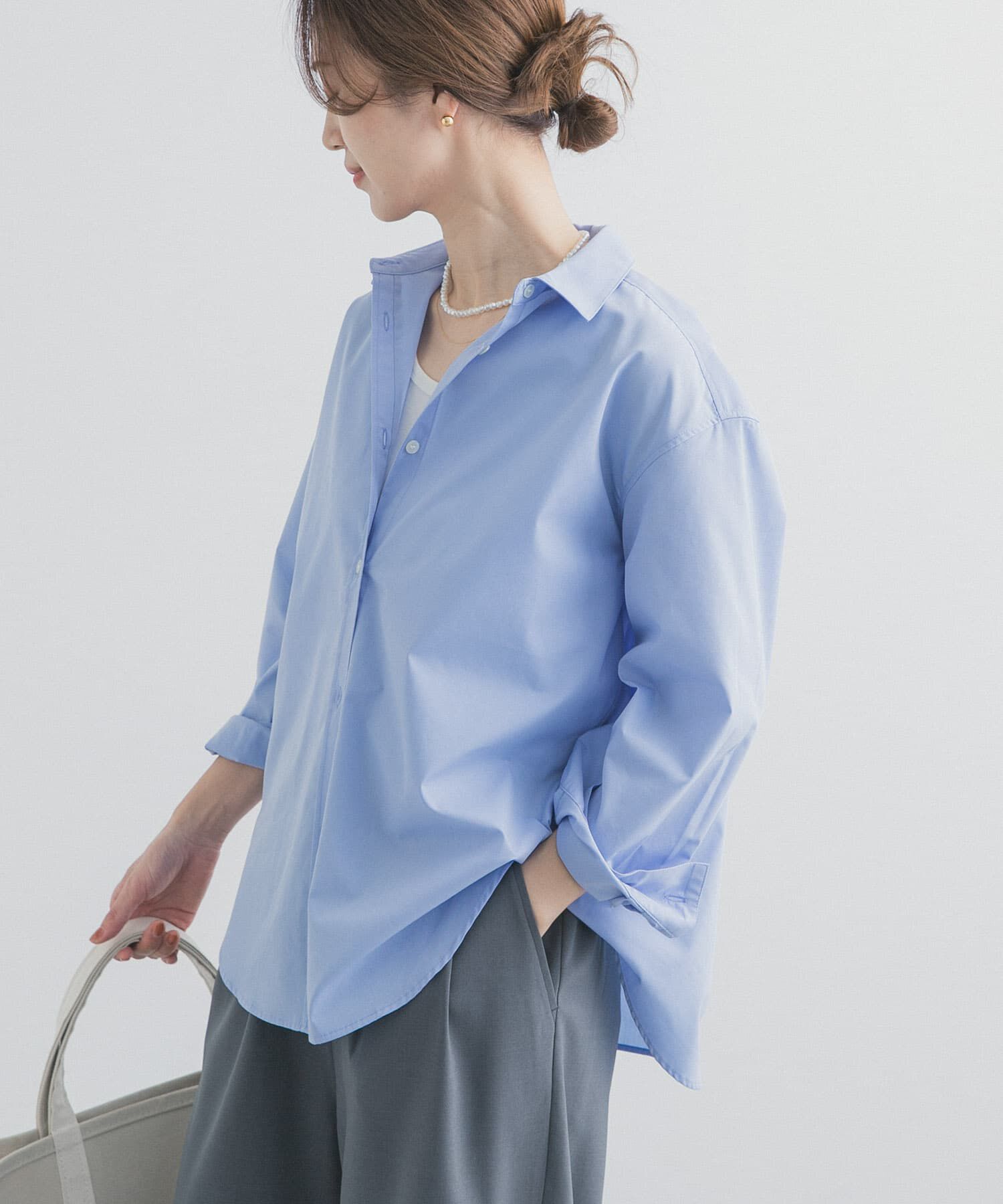 URBAN RESEARCH DOORS「『UR TECH』レギュラーカラーオーバーシャツ」|シャツ・ブラウス|