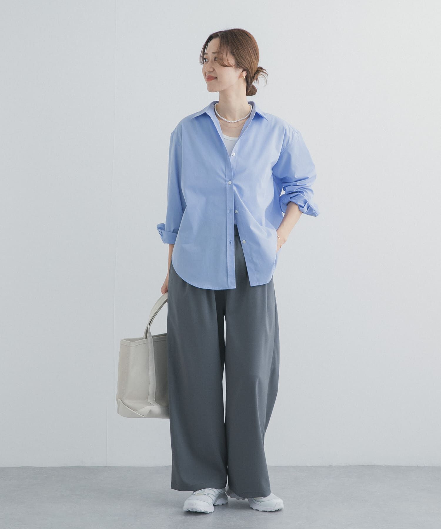 URBAN RESEARCH DOORS「『UR TECH』レギュラーカラーオーバーシャツ」|シャツ・ブラウス|