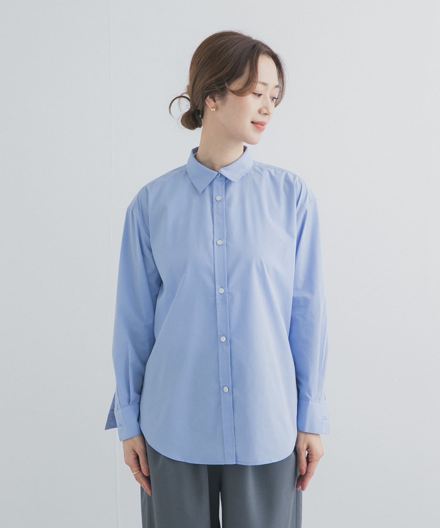 URBAN RESEARCH DOORS「『UR TECH』レギュラーカラーオーバーシャツ」|シャツ・ブラウス|