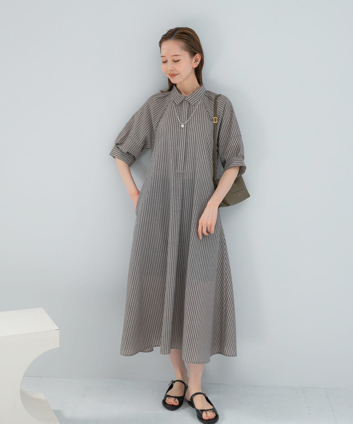 URBAN RESEARCH ROSSO「『WEB限定』イージーリネンシャツワンピース」|ワンピース|