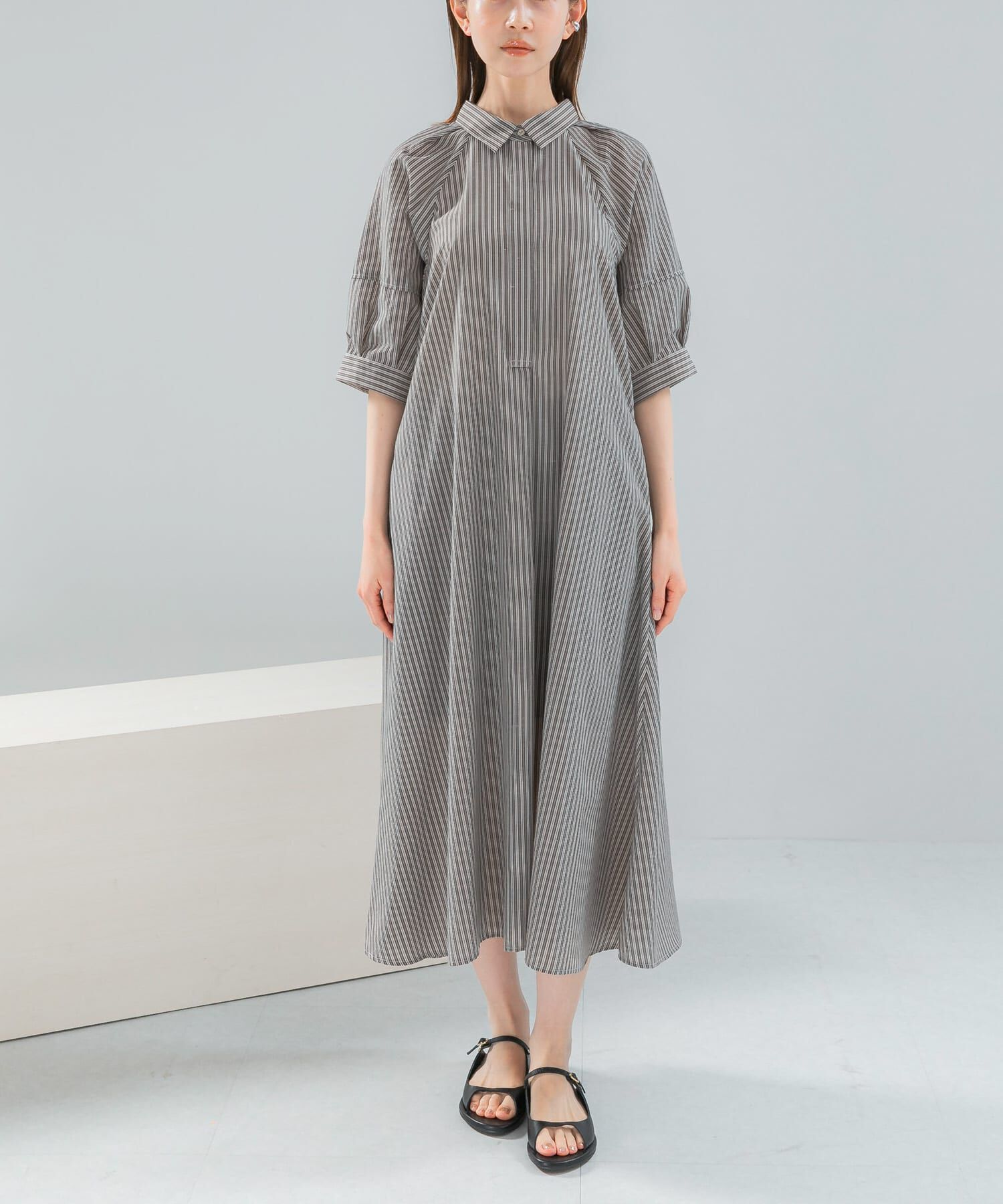 URBAN RESEARCH ROSSO「『WEB限定』イージーリネンシャツワンピース」|ワンピース|
