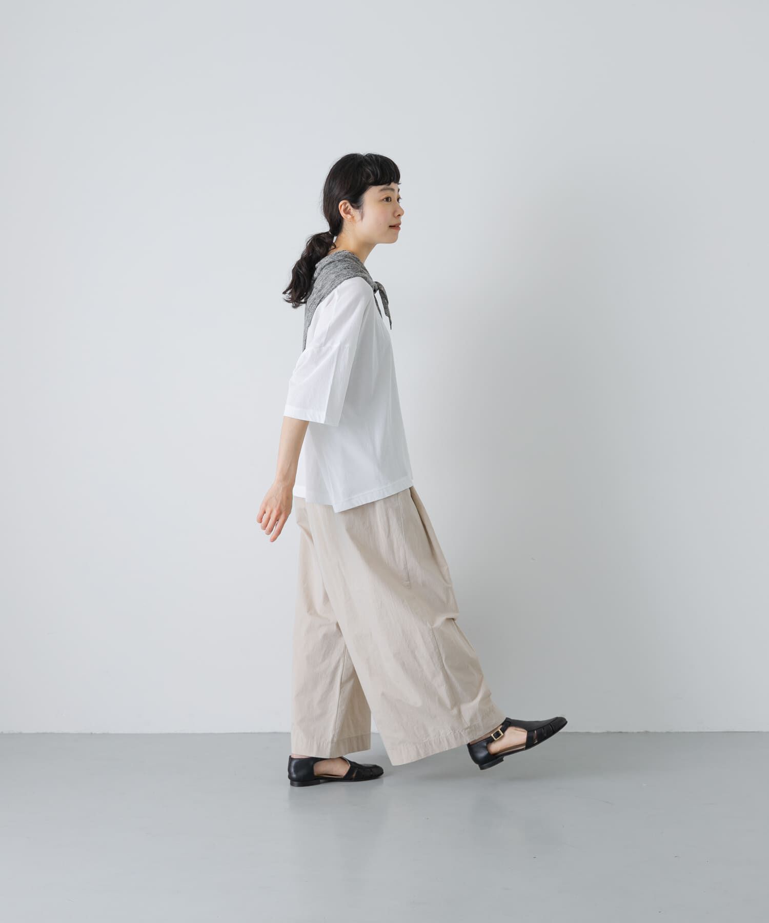 かぐれ「ハイツイストコットン半袖Tシャツ」|Tシャツ・カットソー|
