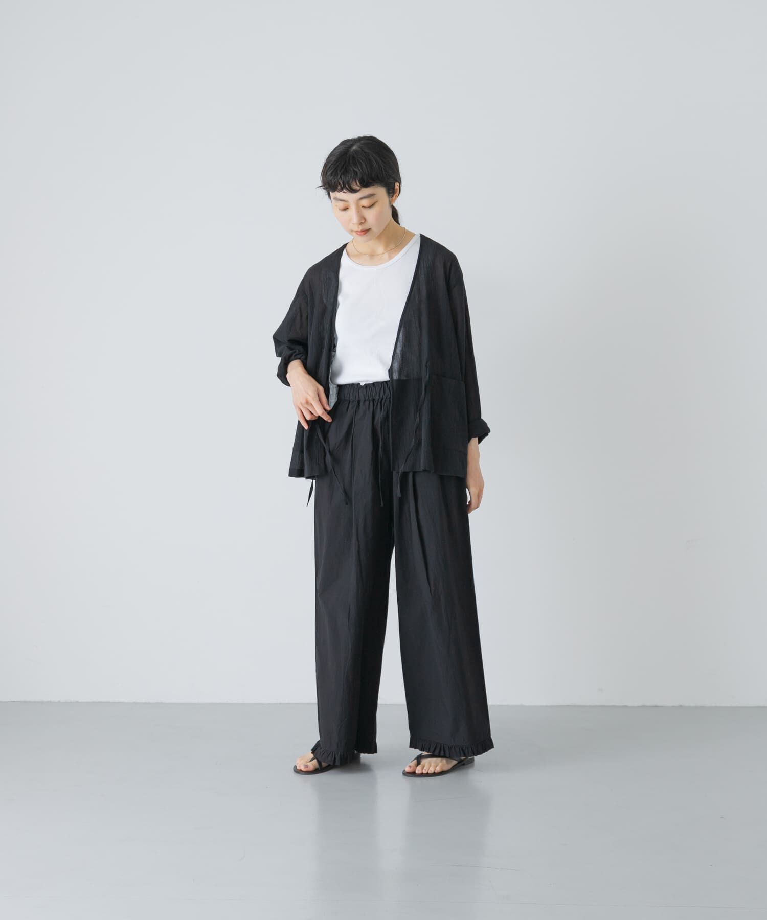 かぐれ「シアーカシュクールカーデシャツ」|シャツ・ブラウス|