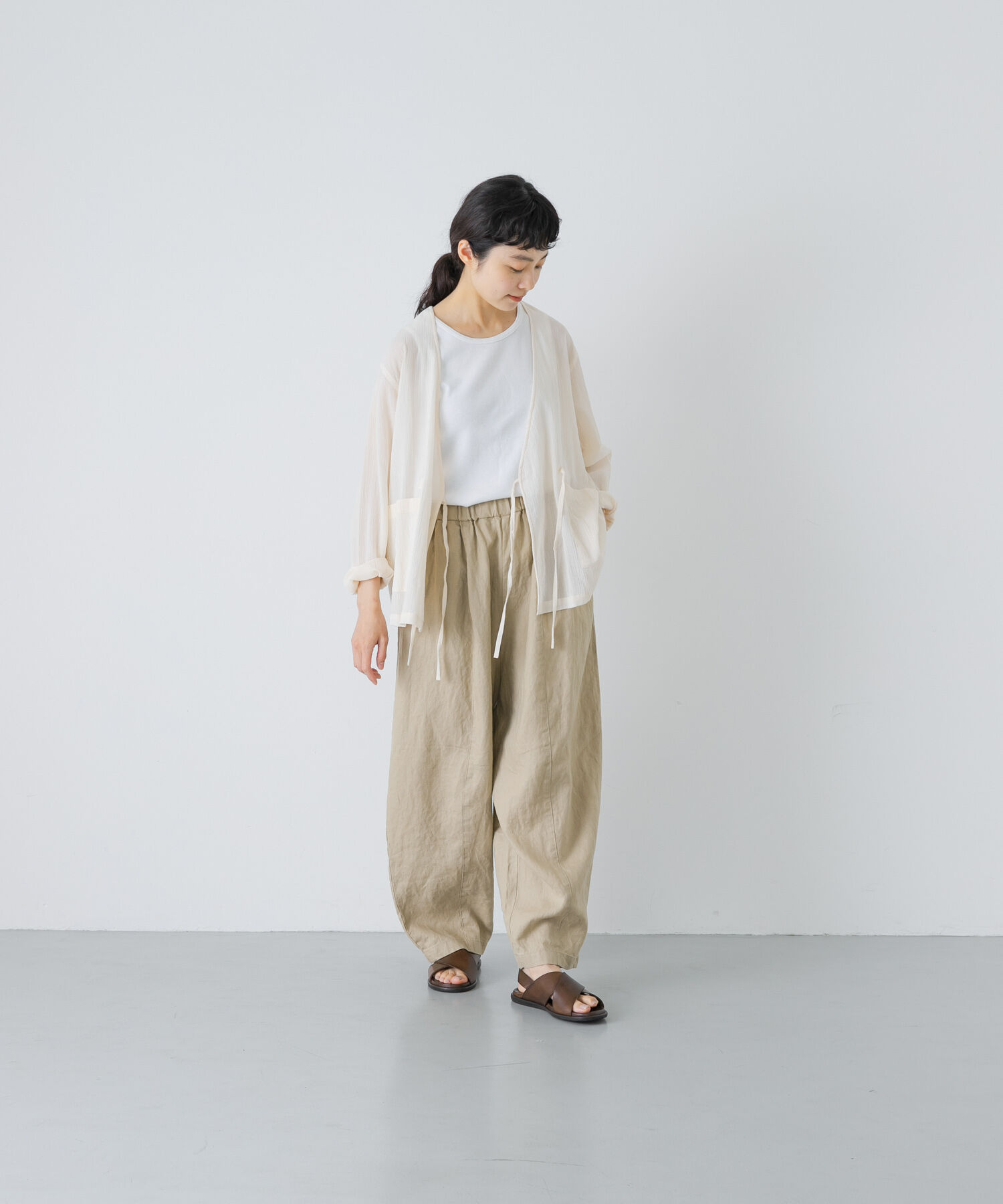 かぐれ「シアーカシュクールカーデシャツ」|シャツ・ブラウス|