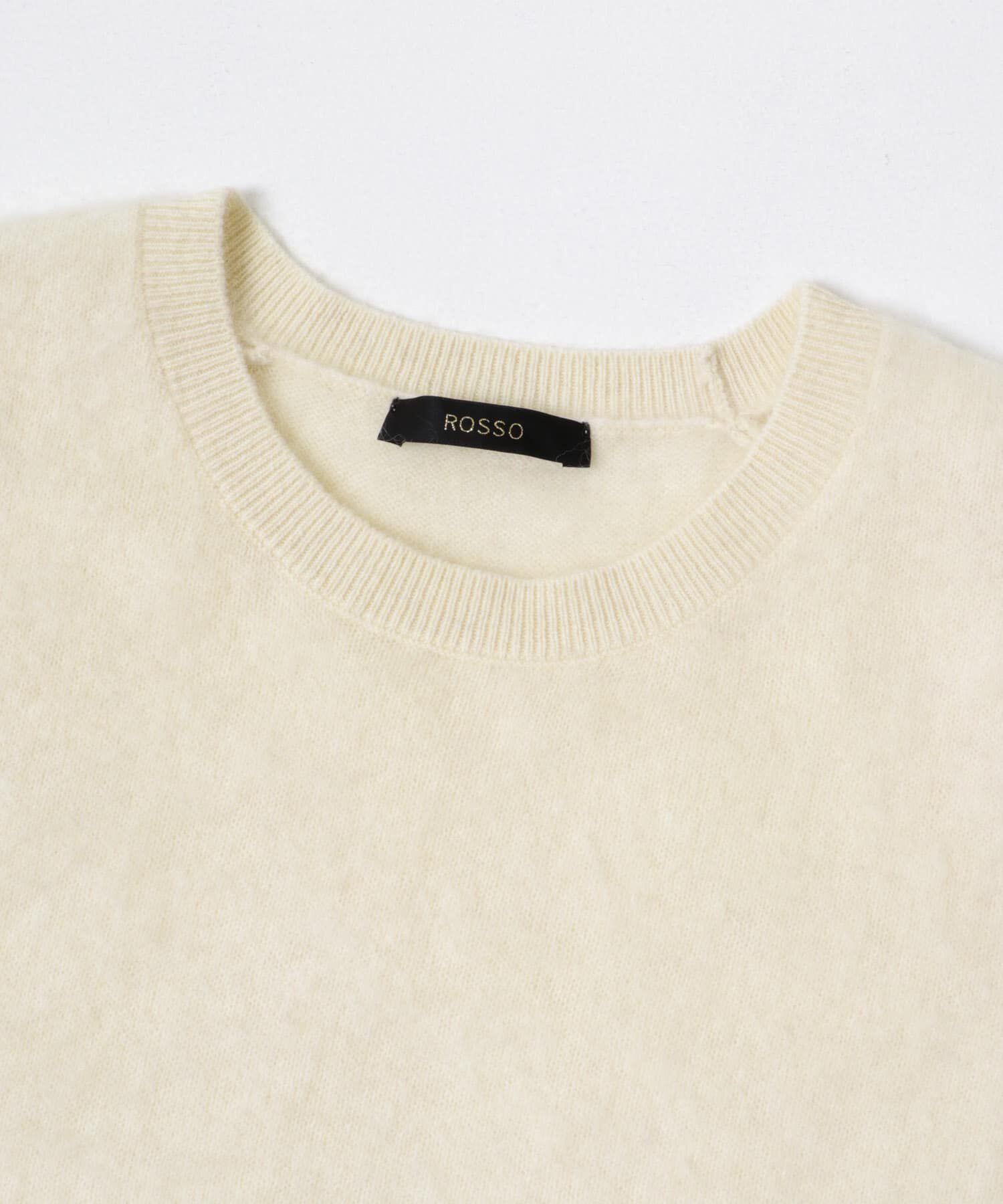 URBAN RESEARCH ROSSO「ストール付ハーフスリーブファーニット」|ニット・セーター|