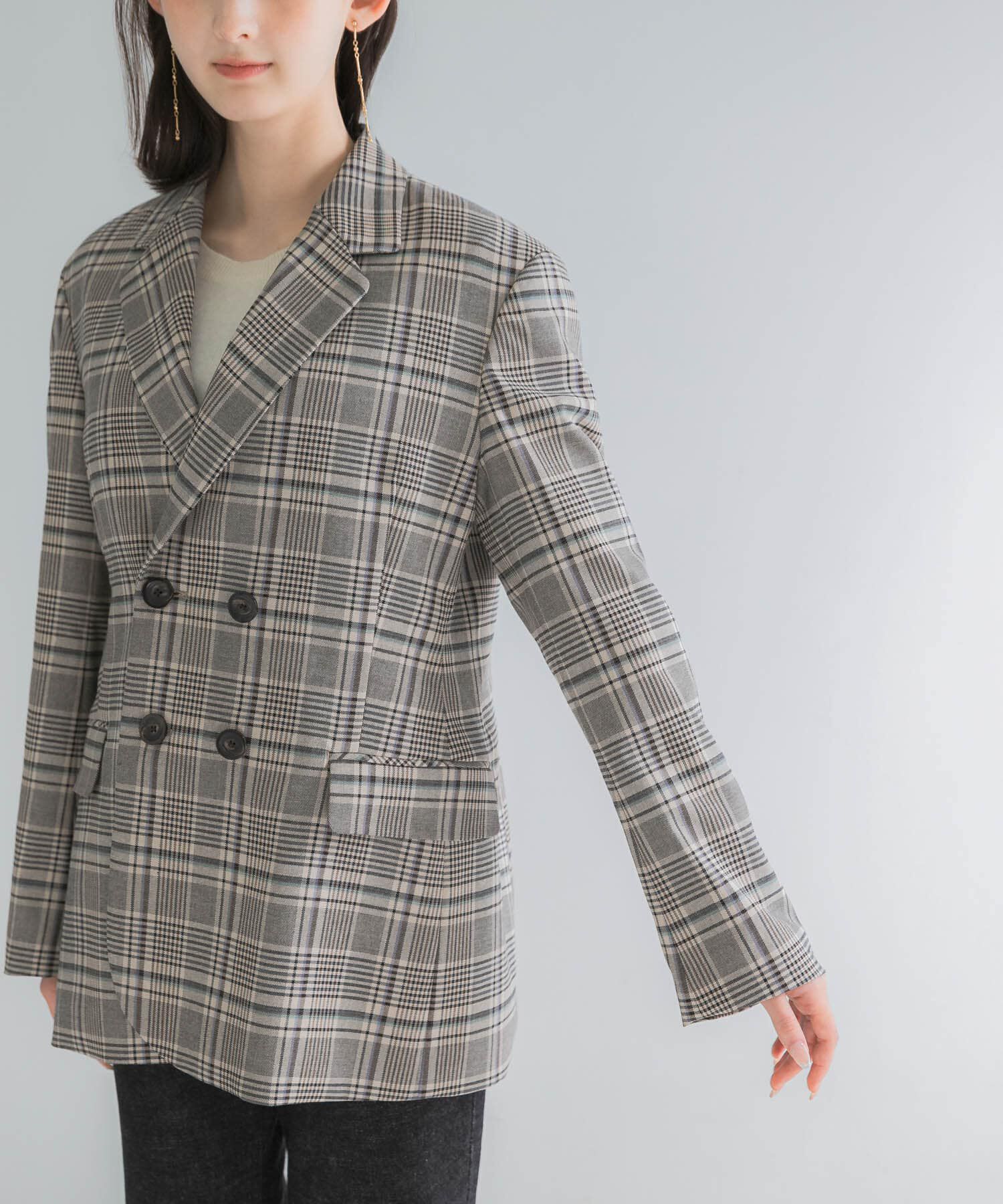 URBAN RESEARCH ROSSO「チェックテーラードフォルムジャケット」|その他|