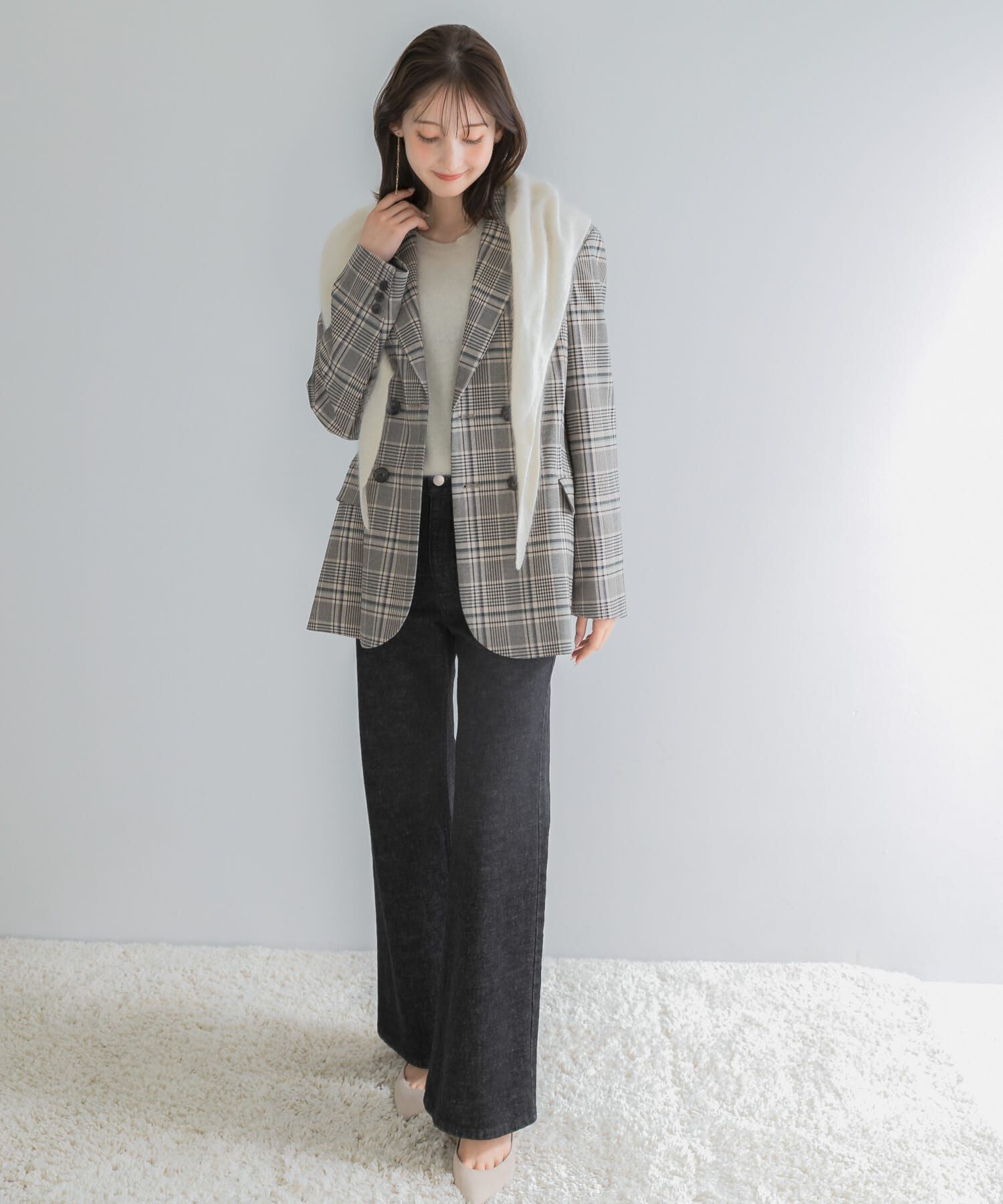 URBAN RESEARCH ROSSO「チェックテーラードフォルムジャケット」|その他|