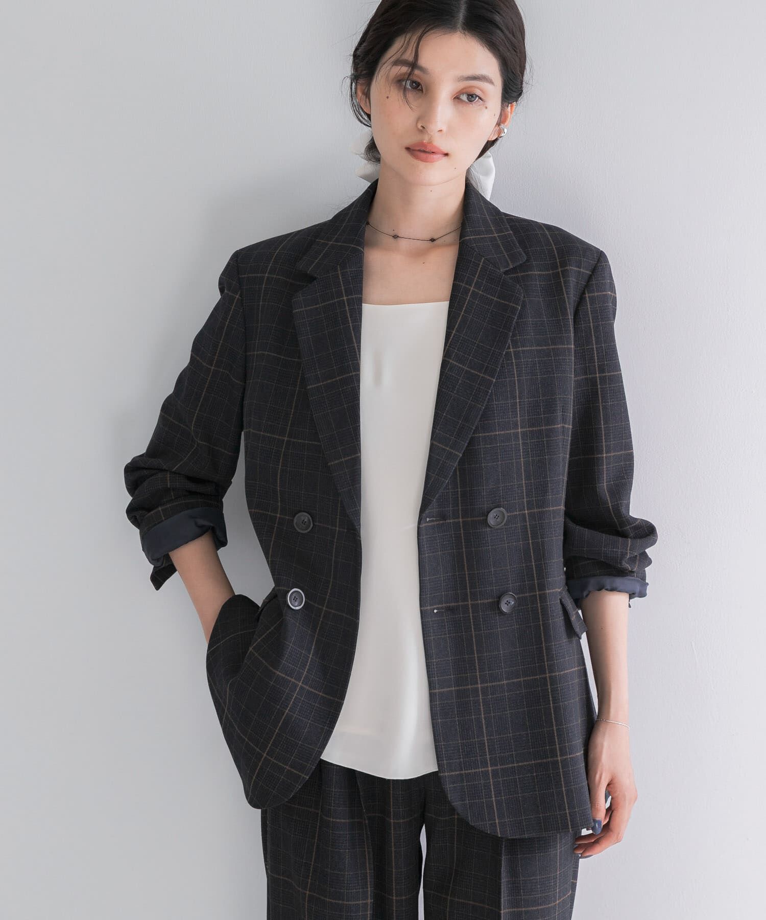 URBAN RESEARCH ROSSO「チェックテーラードフォルムジャケット」|その他|