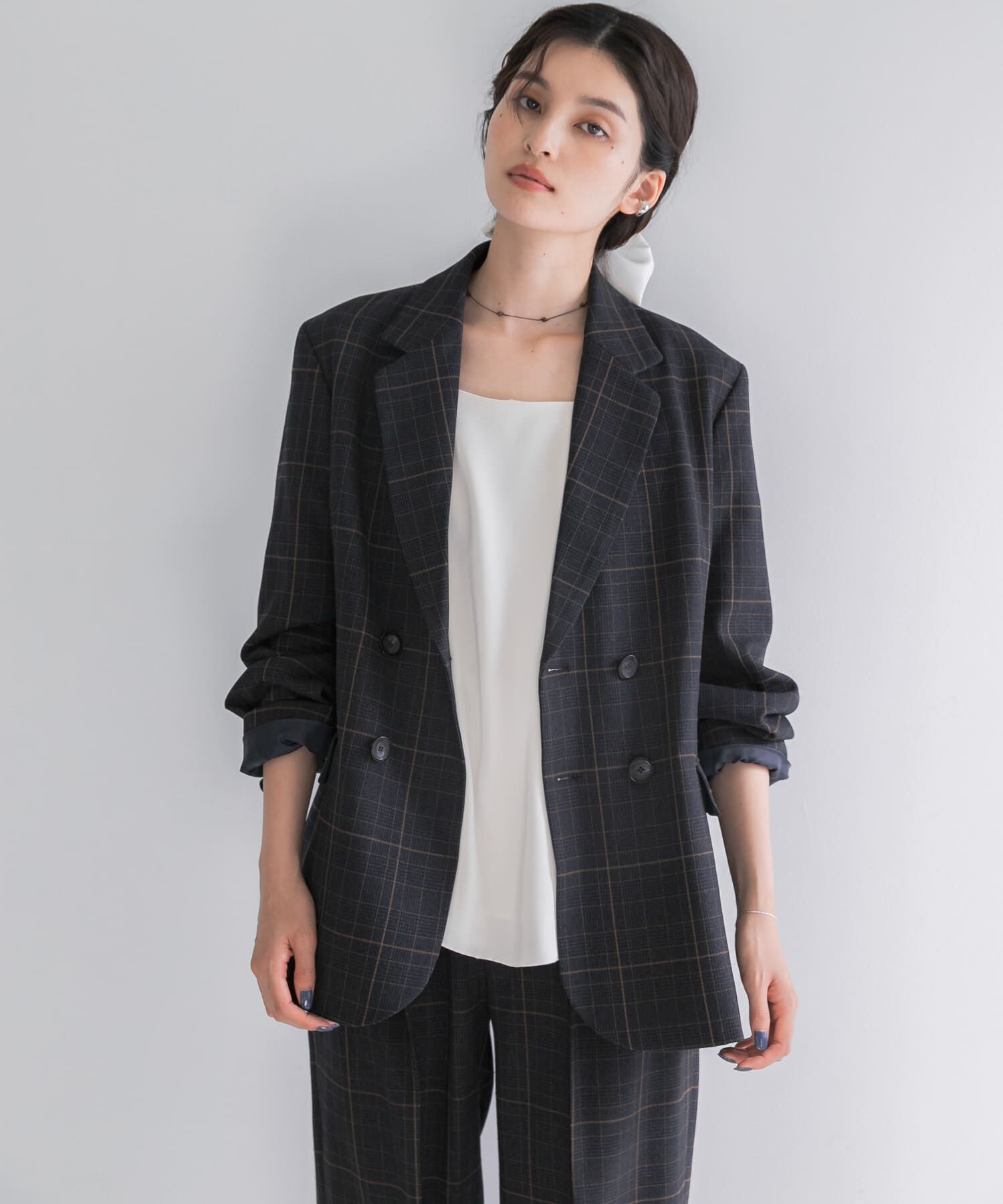 URBAN RESEARCH ROSSO「チェックテーラードフォルムジャケット」|その他|