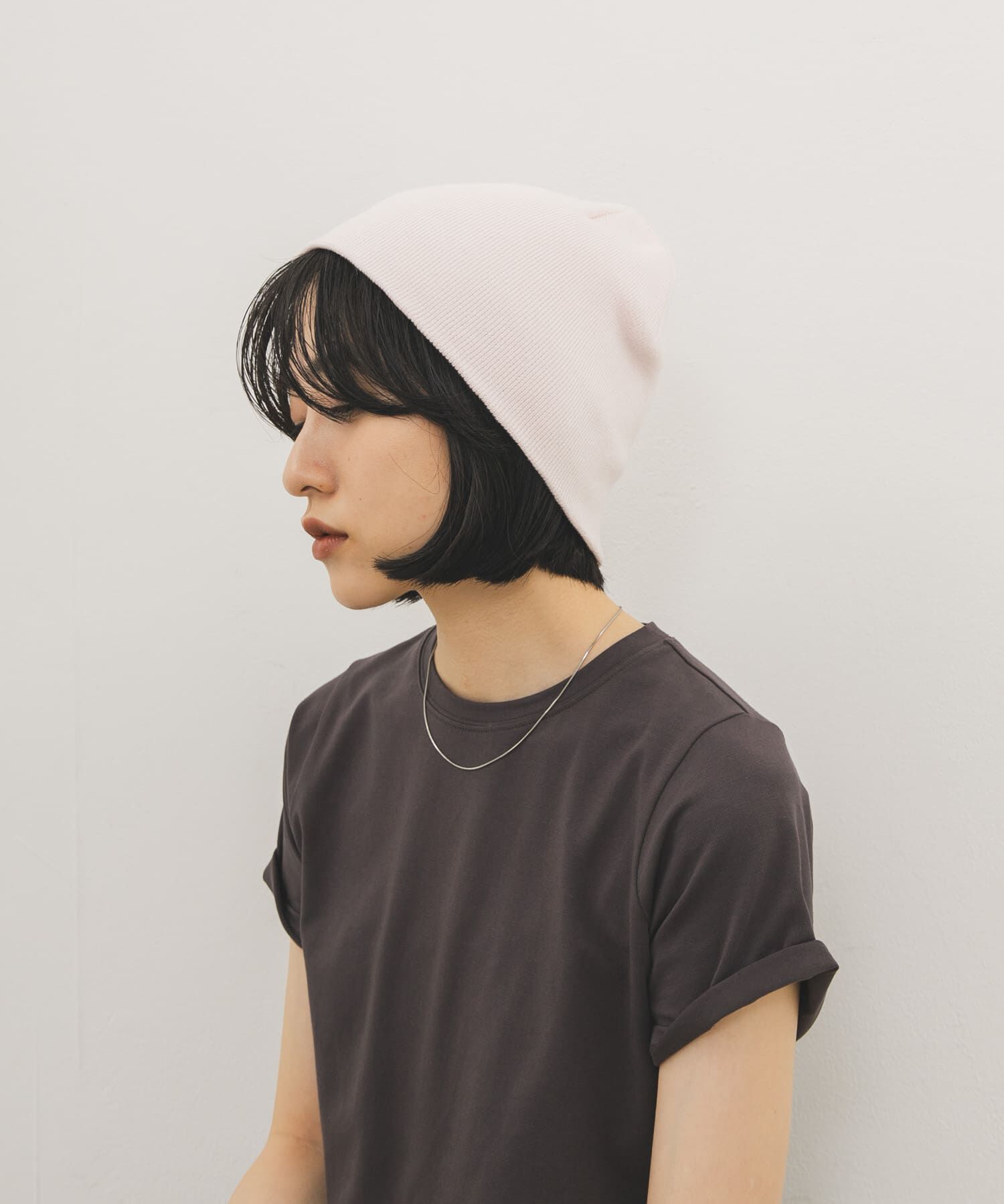  「シンプルニットビーニー」|ニット帽|