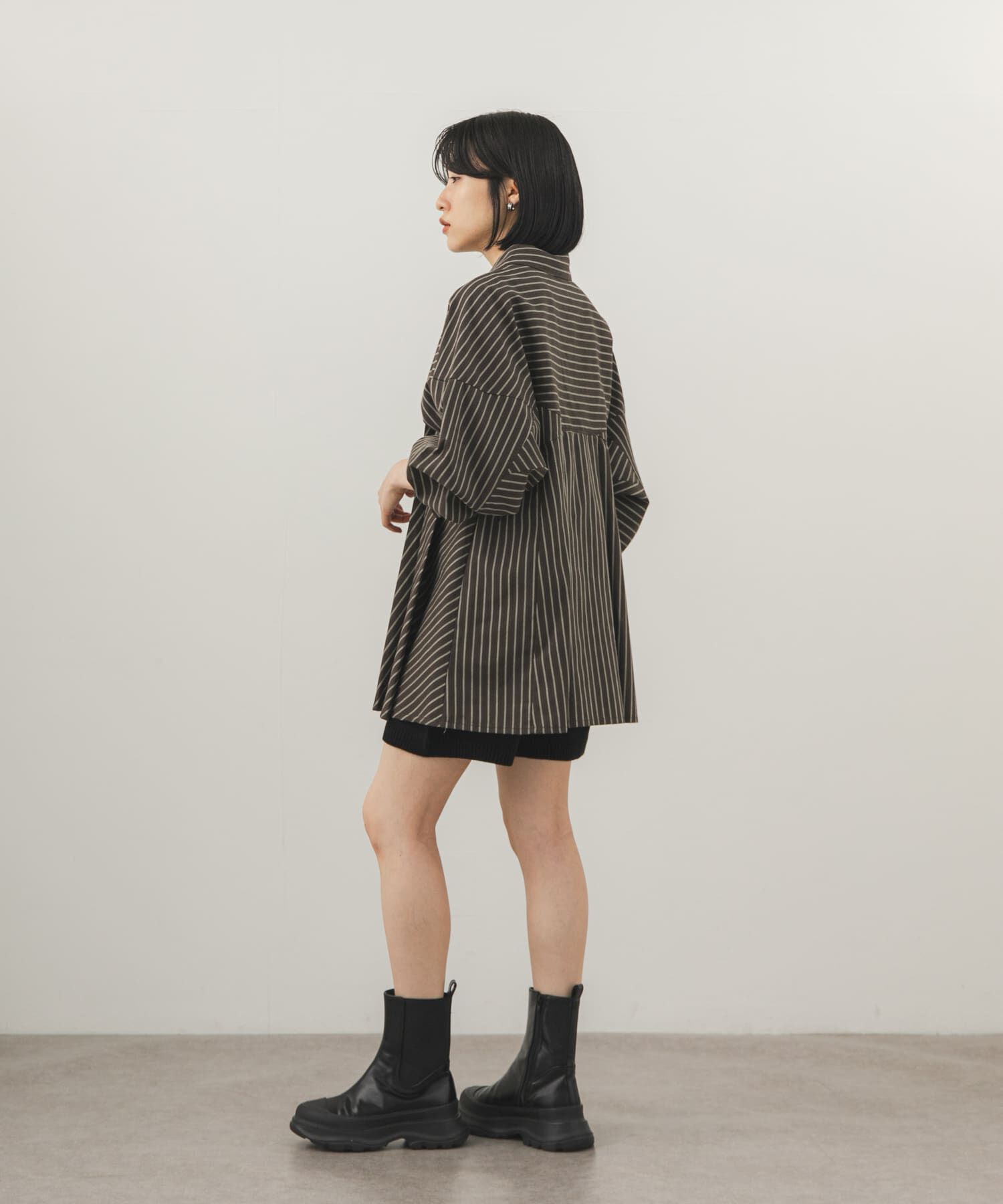  「WIDEタックストライプチュニック」|チュニック|