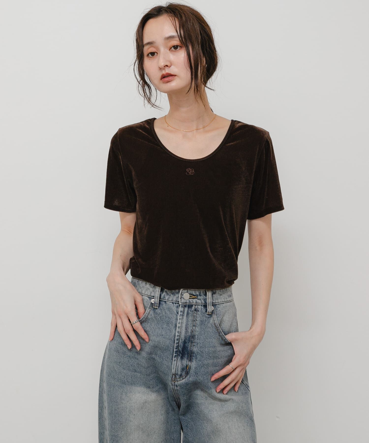 SENSE OF PLACE by URBAN RESEARCH「2WAYシシュウベロアTシャツ」|Tシャツ・カットソー|