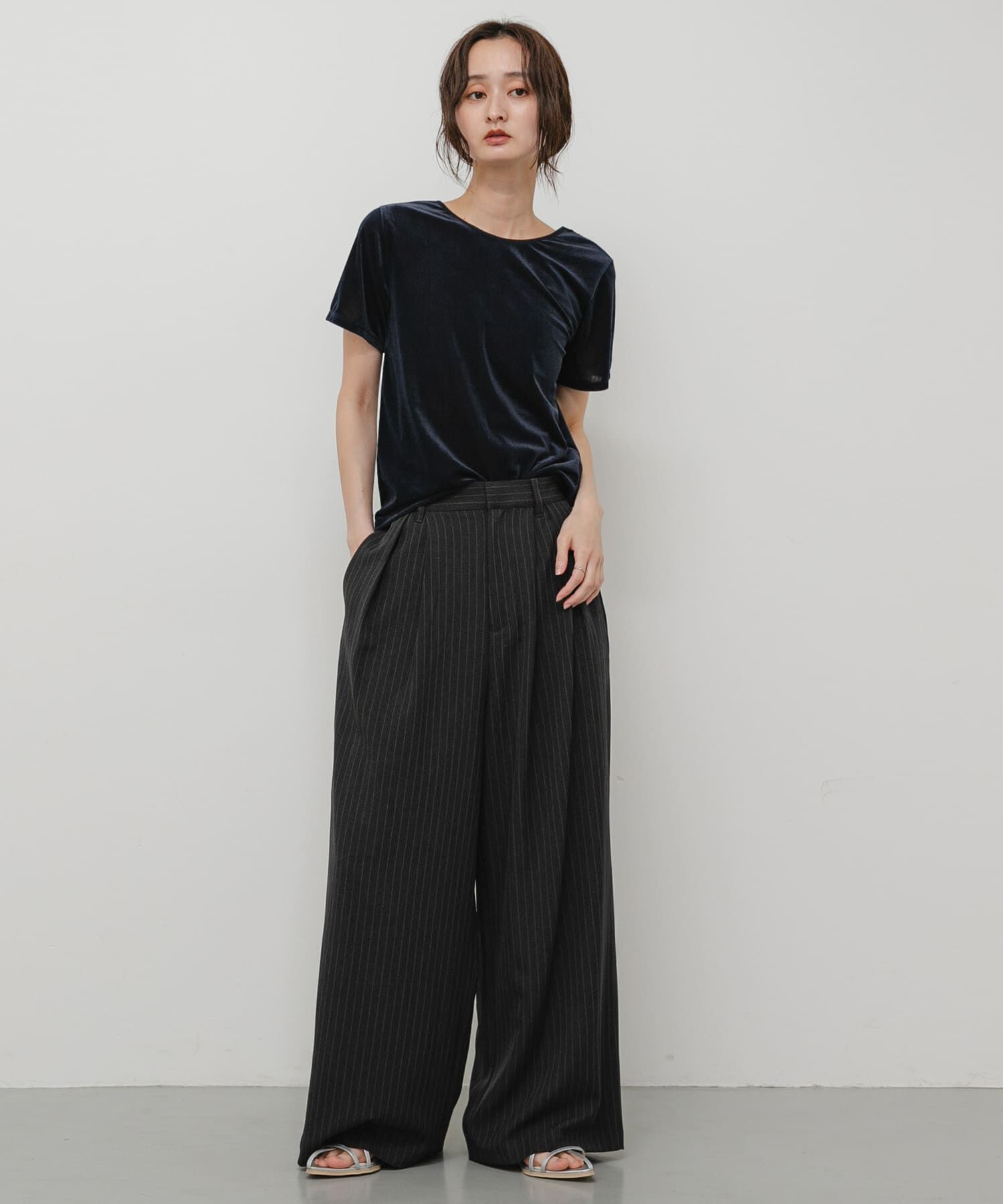 SENSE OF PLACE by URBAN RESEARCH「2WAYシシュウベロアTシャツ」|Tシャツ・カットソー|