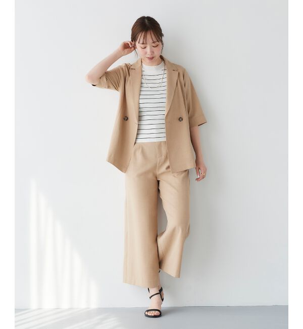 le.coeur blanc「《セットアップ対応》タンブラーブッチャータックワイドパンツ」|その他|