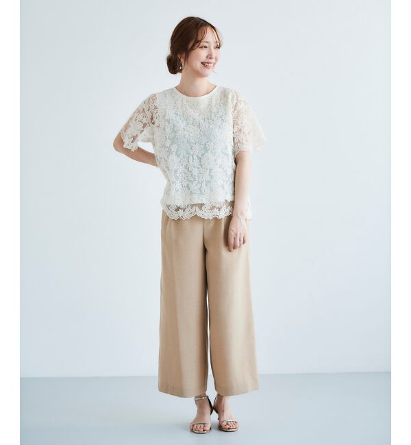 le.coeur blanc「《セットアップ対応》タンブラーブッチャータックワイドパンツ」|その他|