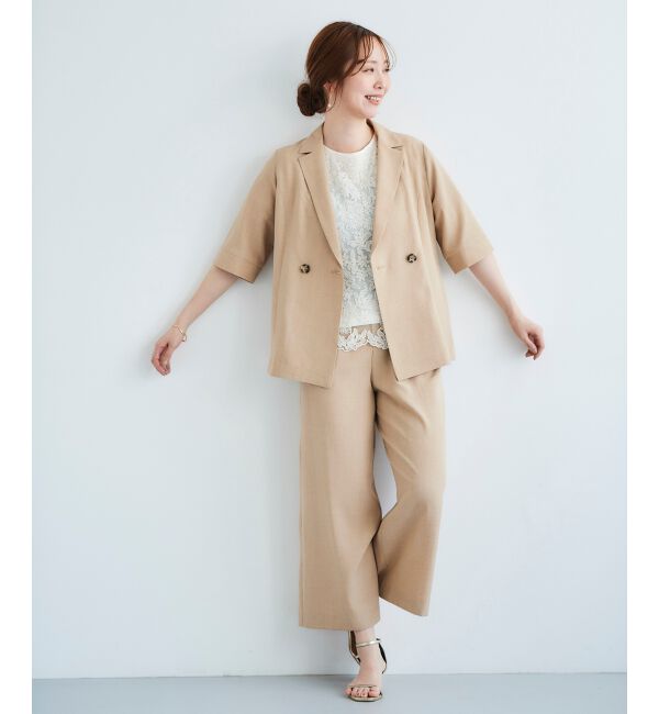 le.coeur blanc「《セットアップ対応》タンブラーブッチャータックワイドパンツ」|その他|