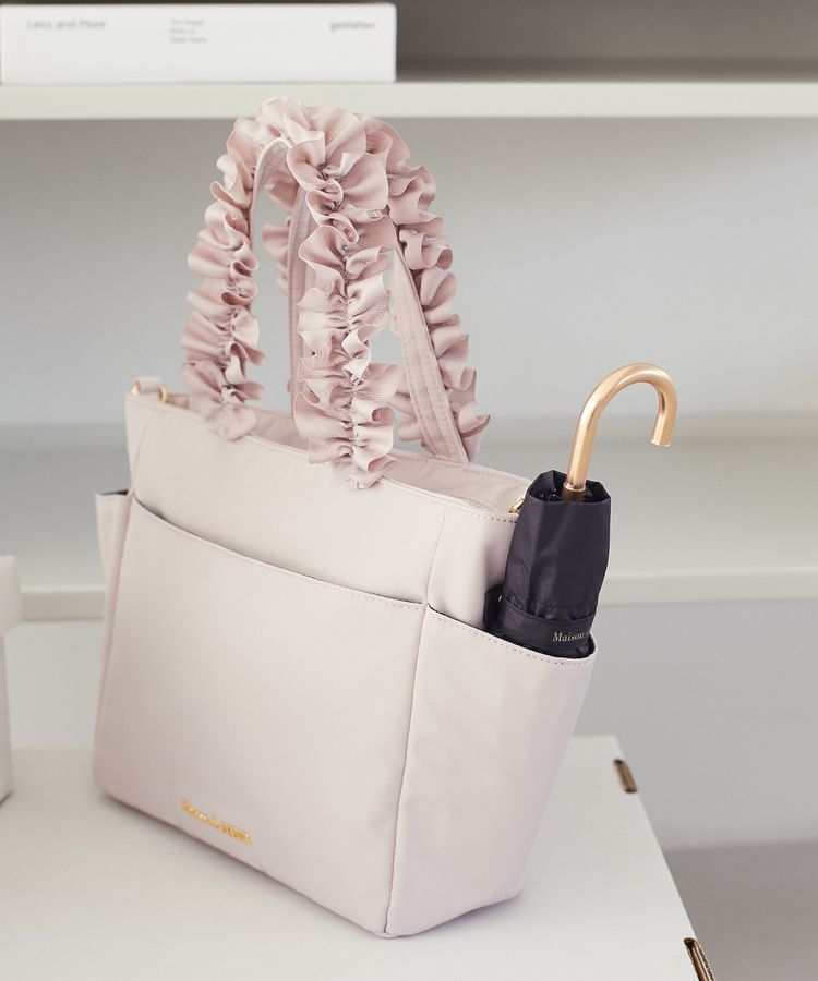 Maison de FLEUR「撥水加工フリルハンドル2Wayトートバッグ」|トートバッグ|