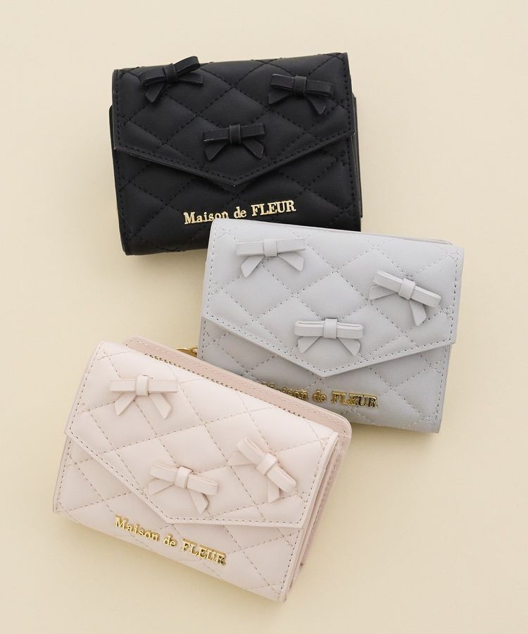 Maison de FLEUR「ロンバスキルトリボンウォレット」|財布|