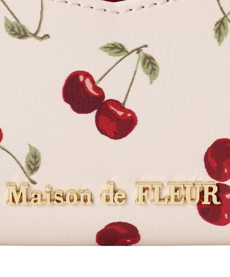 Maison de FLEUR「リーフ付きチェリーカードケース」|財布|