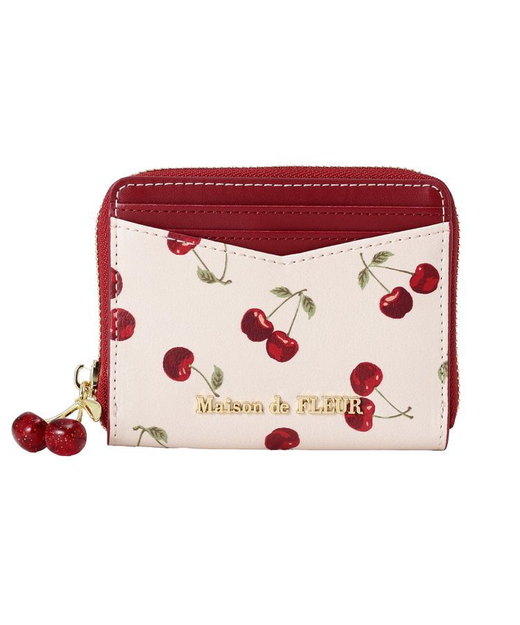 Maison de FLEUR「リーフ付きチェリーカードケース」|財布|