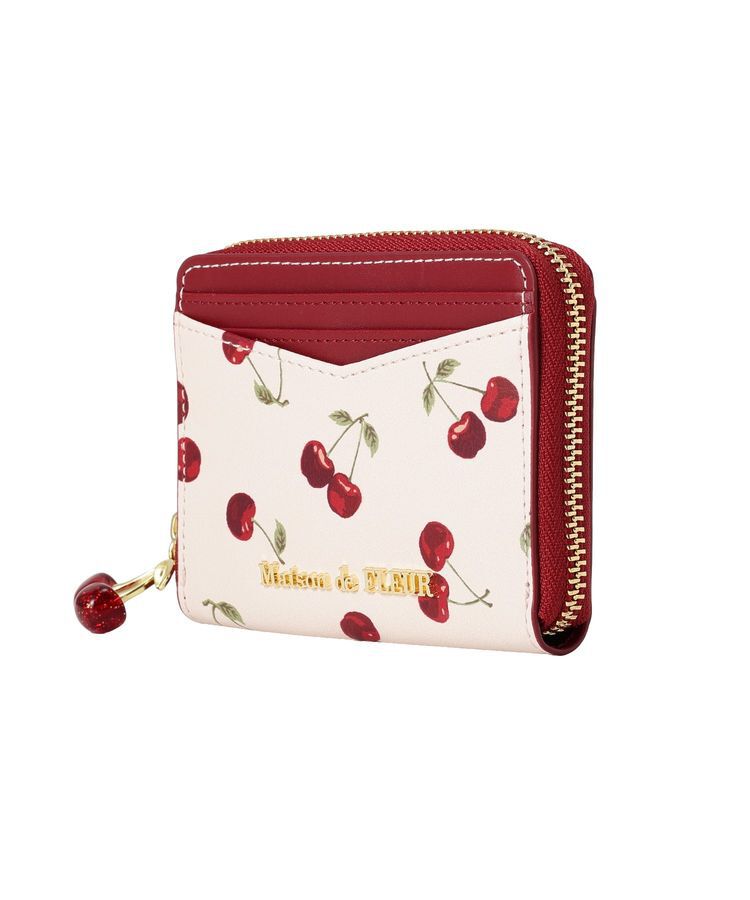 Maison de FLEUR「リーフ付きチェリーカードケース」|財布|