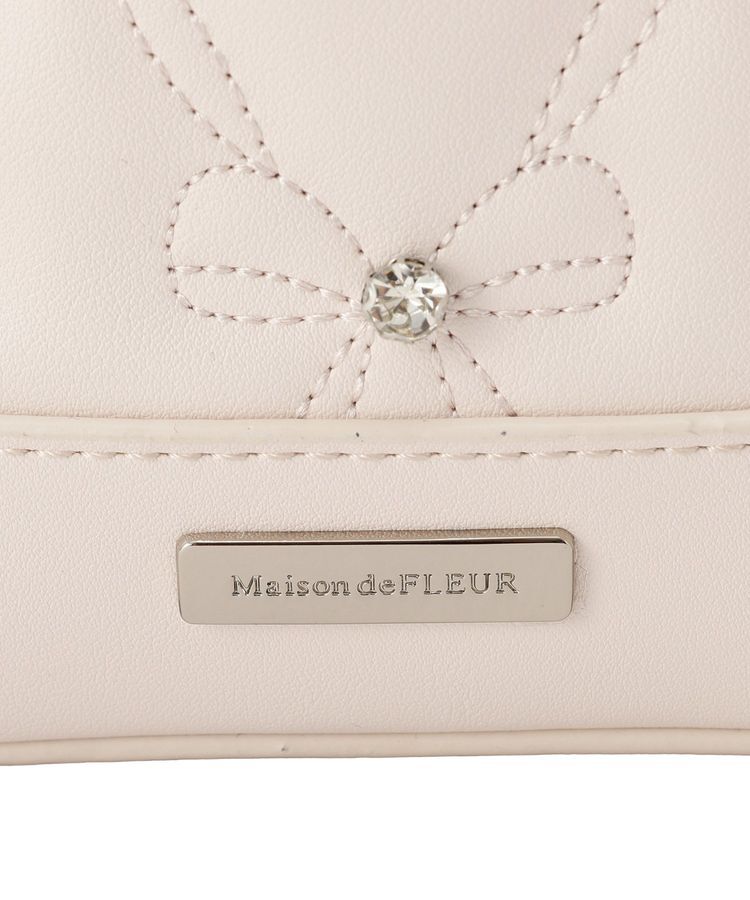 Maison de FLEUR「【2Way】リボンキルティングキューブショルダーバッグ」|ショルダー・メッセンジャー|