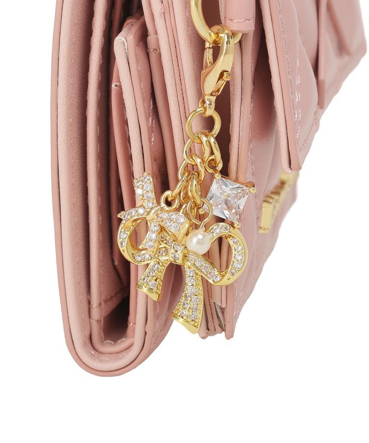 Maison de FLEUR「リボンチャームキルティングプチウォレット」|財布|