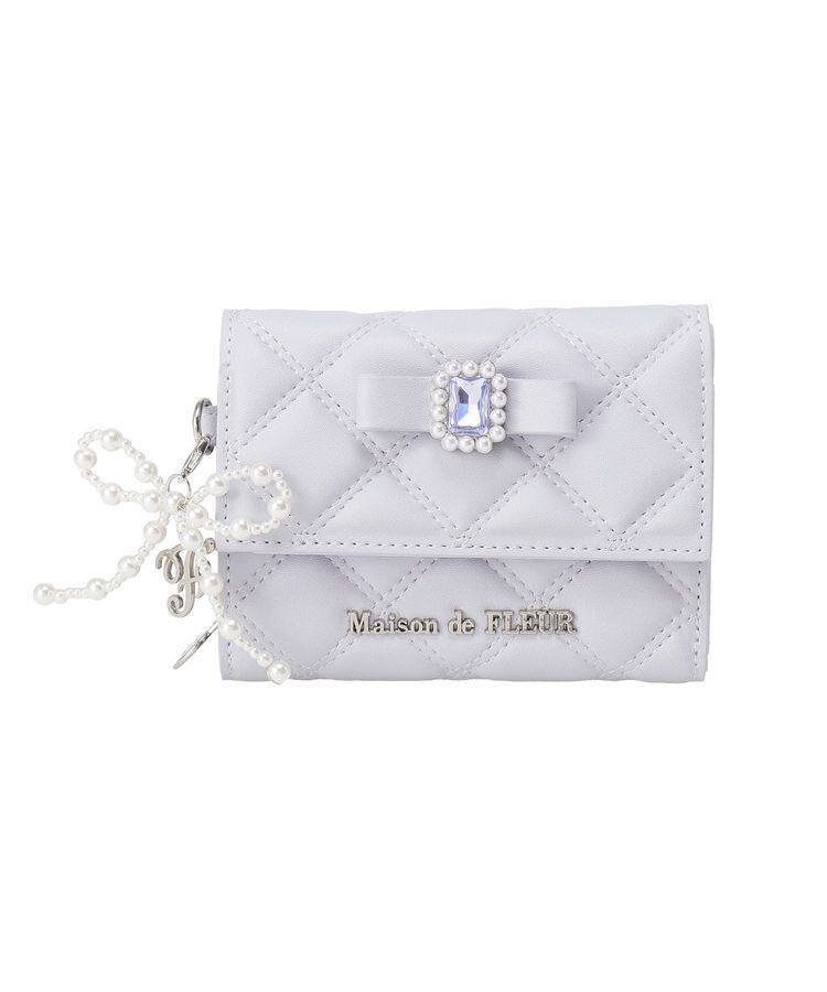 Maison de FLEUR「ビジューリボンキルティングウォレット」|財布|