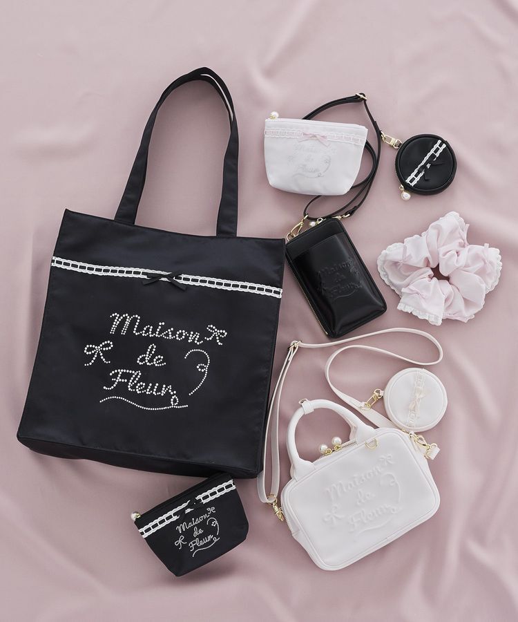 Maison de FLEUR「ミニポーチ付きエンボスロゴミニショルダー」|ショルダー・メッセンジャー|
