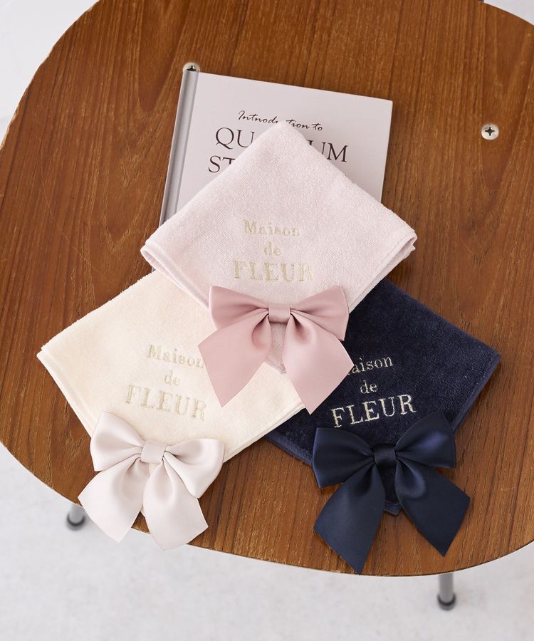 Maison de FLEUR「ビッグリボンタオルハンカチ」|ハンカチ|