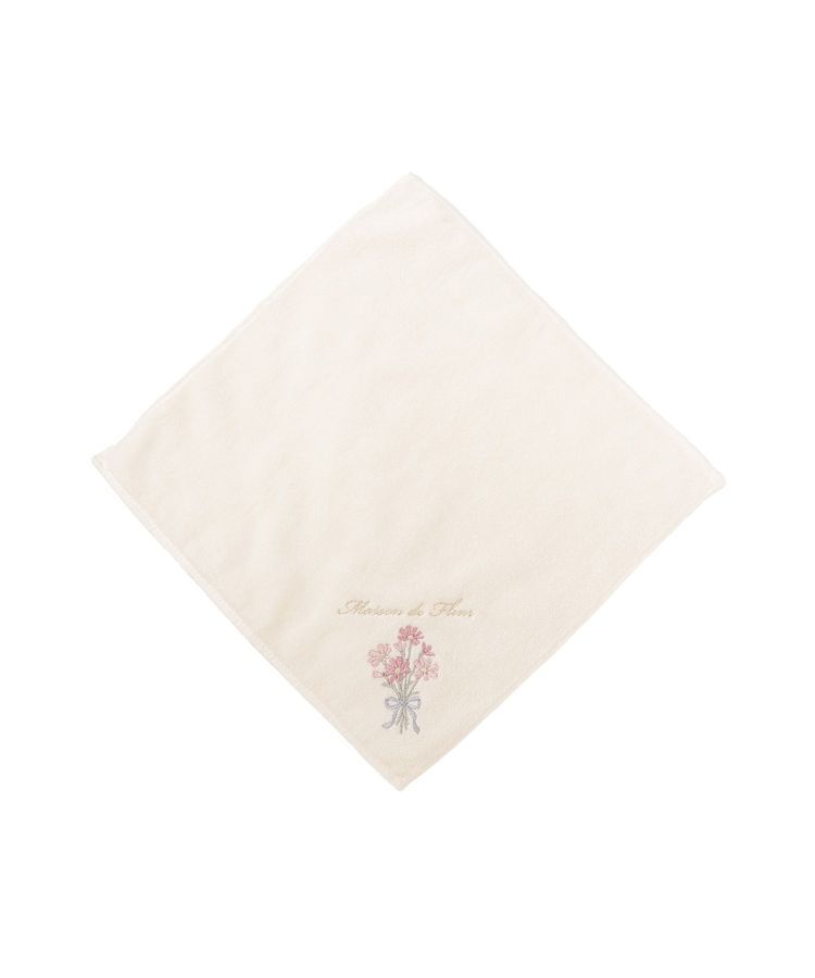 Maison de FLEUR「コスモス刺繍タオルハンカチ」|ハンカチ|