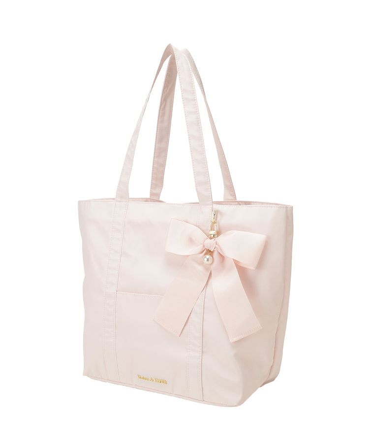 Maison de FLEUR「リボンチャーム付きマルチポケットトートバッグ」|トートバッグ|