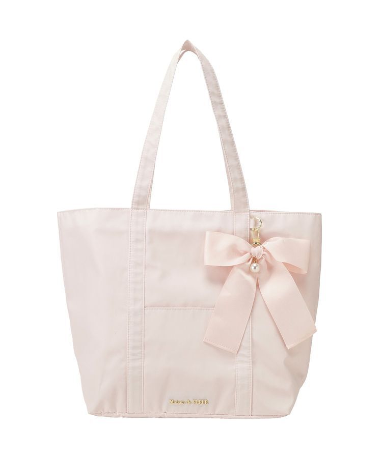 Maison de FLEUR「リボンチャーム付きマルチポケットトートバッグ」|トートバッグ|