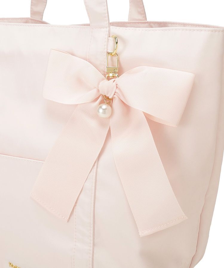 Maison de FLEUR「リボンチャーム付きマルチポケットトートバッグ」|トートバッグ|
