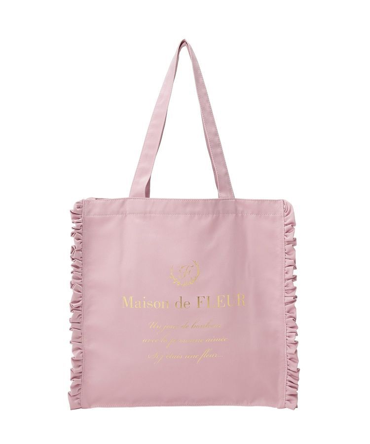 Maison de FLEUR「サテンフリルスクエアトートバッグ」|トートバッグ|