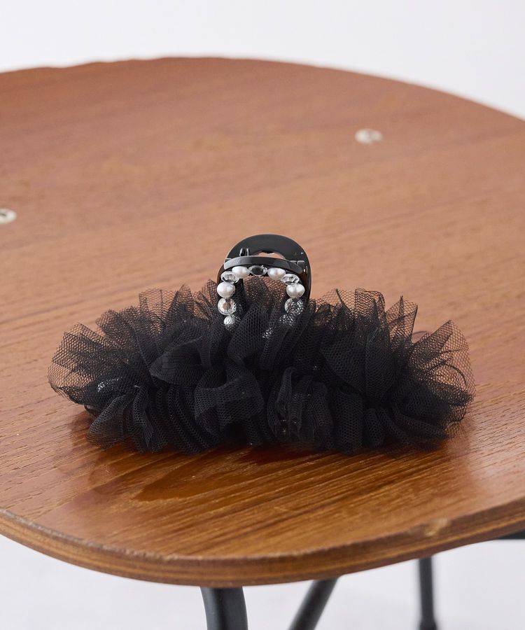 Maison de FLEUR「チュールビジューバンスクリップ」|その他|ブラック