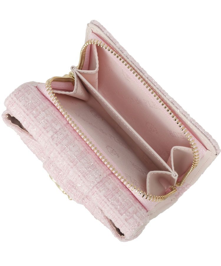 Maison de FLEUR「ツイードFリボンミニウォレット」|財布|