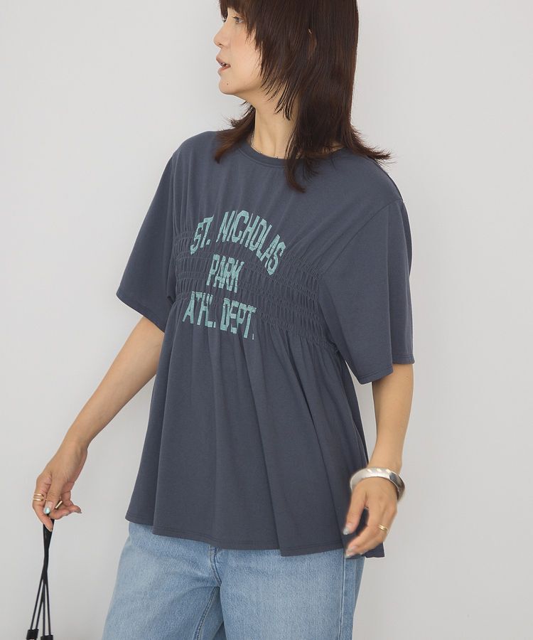 AMERICAN HOLIC「シャーリングプリントTシャツ」|Tシャツ・カットソー|