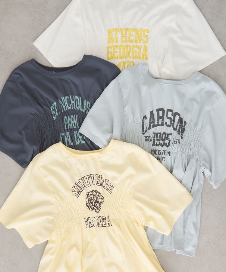 AMERICAN HOLIC「シャーリングプリントTシャツ」|Tシャツ・カットソー|