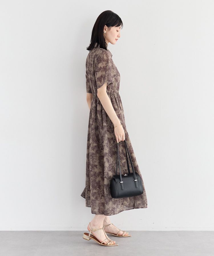 YECCA VECCA「サファリ柄フレアシャツワンピース」|ワンピース|